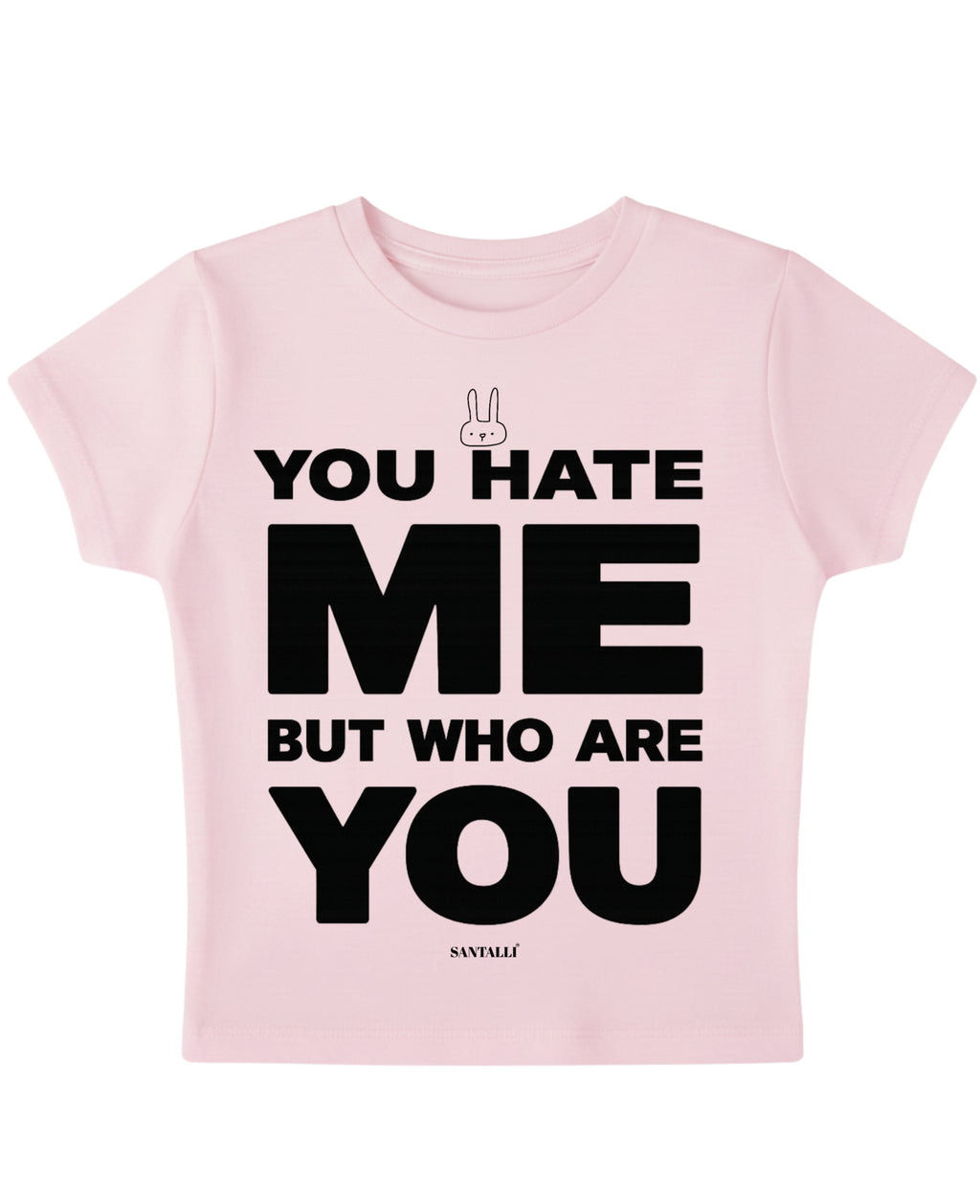Baby Pink Baby Tee Front Design