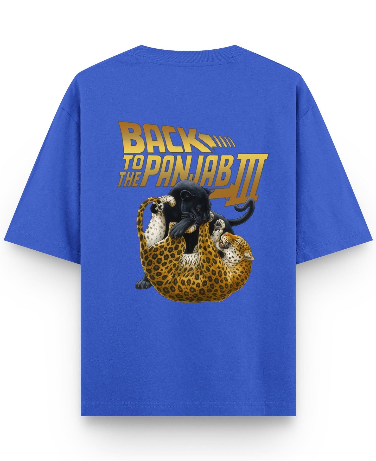 Royal Blue Oversized T-Shirt Back Design