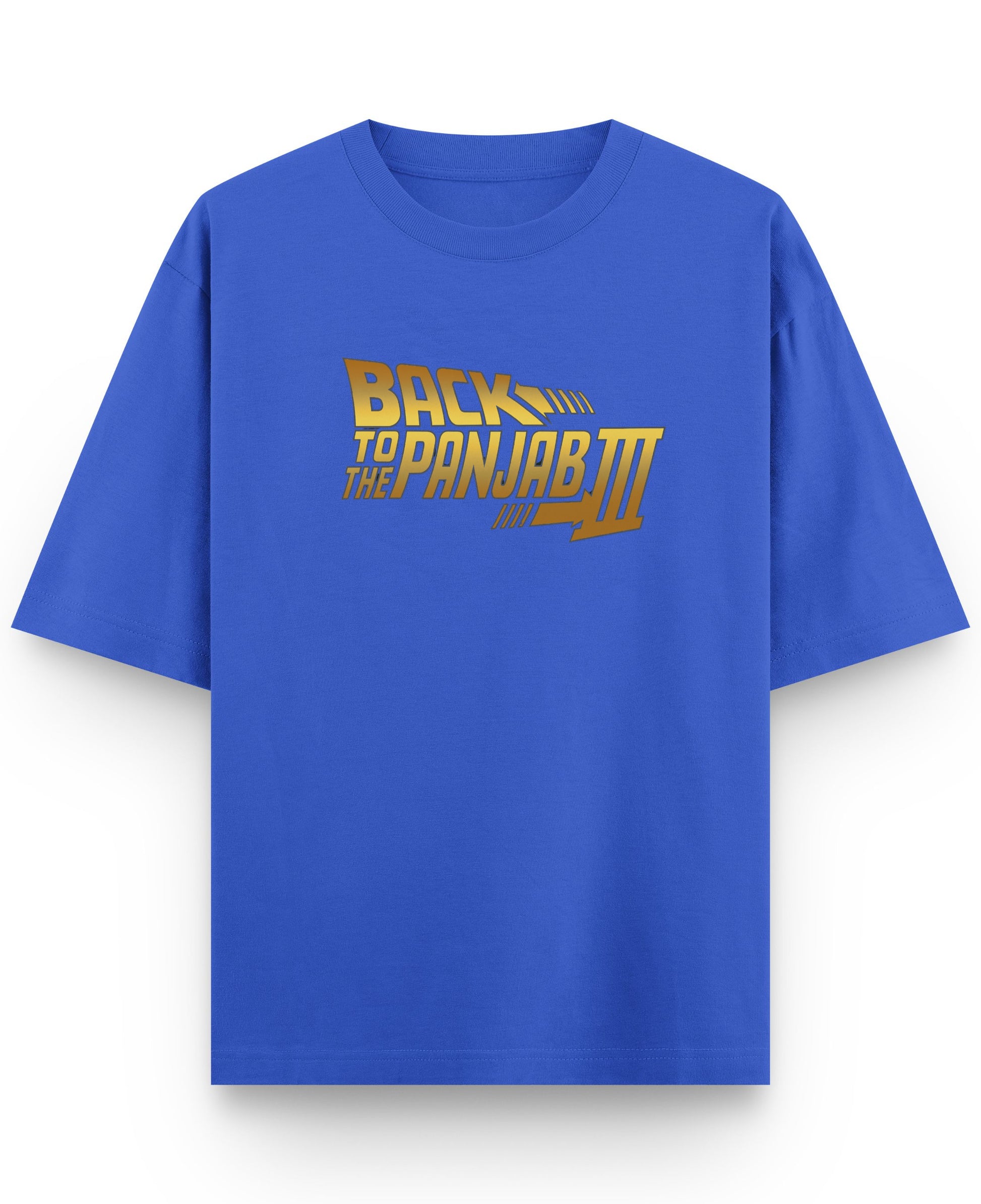 Royal Blue Oversized T-Shirt Front Design