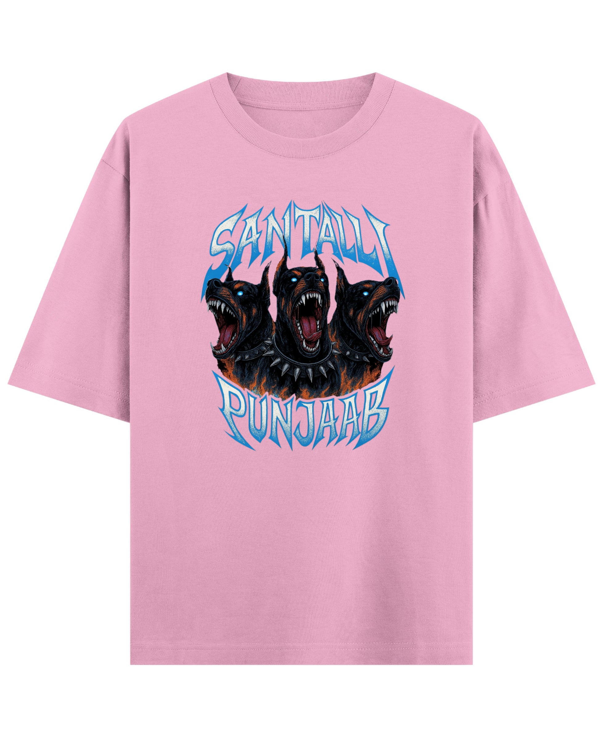 Baby Pink Oversized T-Shirt Front Design