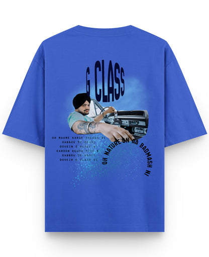 Royal Blue Oversized T-Shirt Back Design