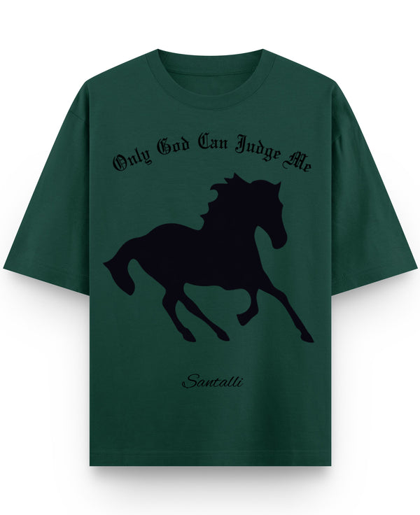 Bottle Green Oversized T-Shirt Front Design