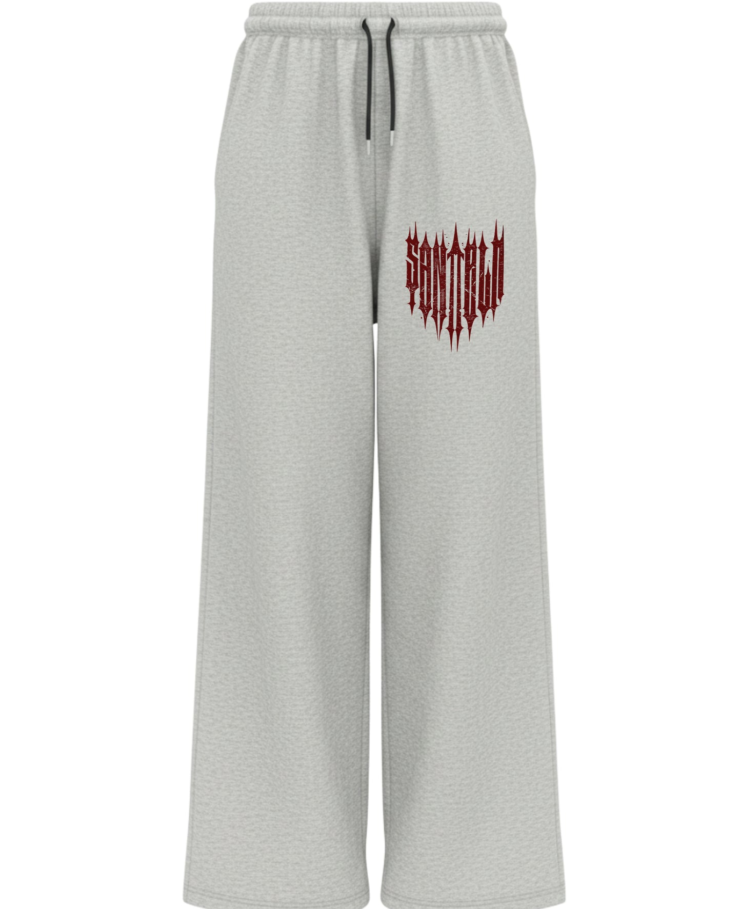 Grey Cotton Joggers Front Design