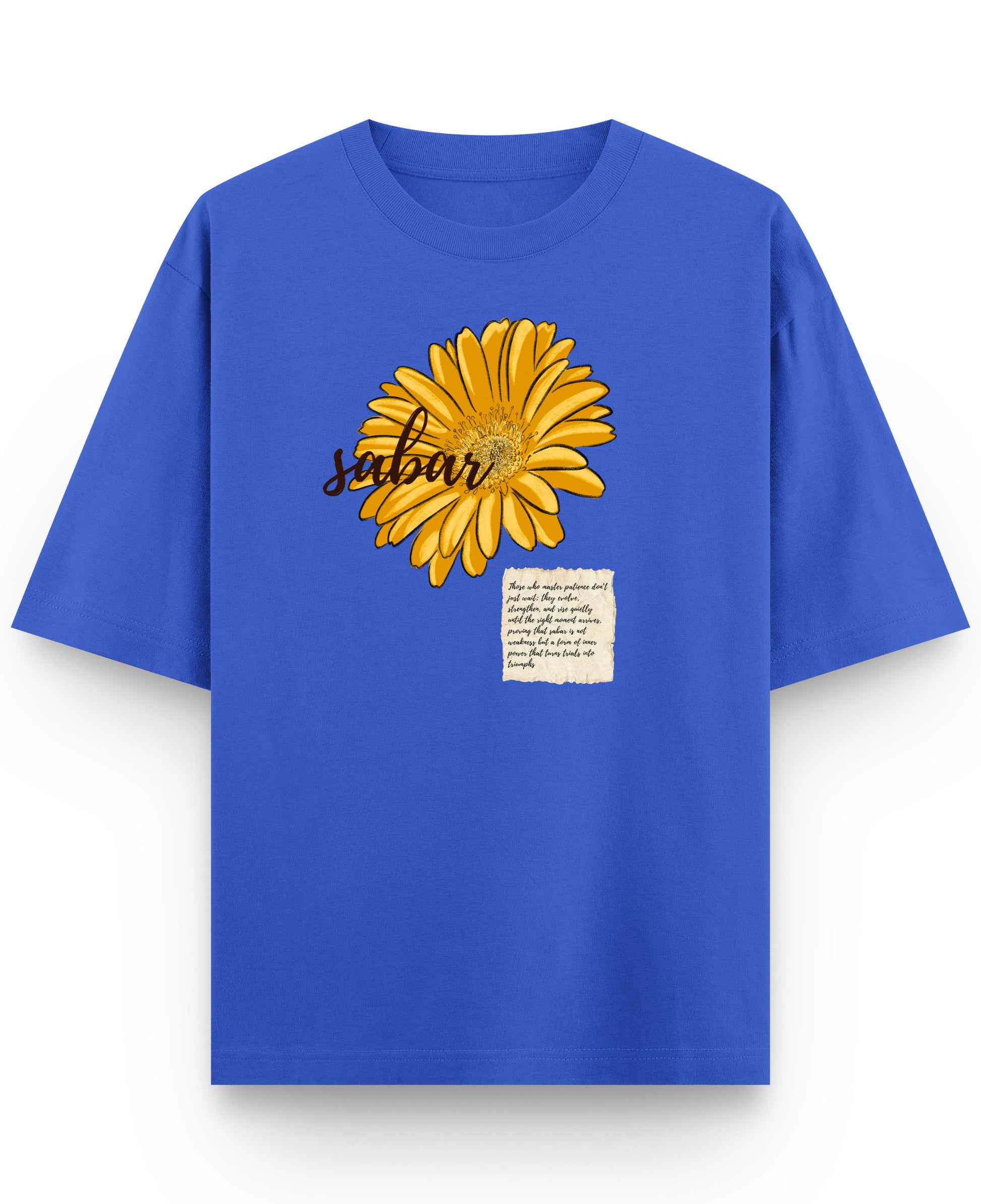 Royal Blue Oversized T-Shirt Front Design