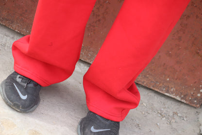 RED WIDE LEG HEAVY WEIGHT SWEATPANTS