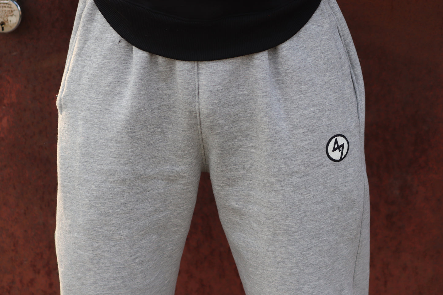 GREY WIDE LEG HEAVY WEIGHT SWEATPANTS